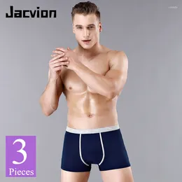 Underpants 3 Pieces/Pack Bamboo Fibre Men Underwear Boxer Breathable High Quality Large Size Loose Mid-rise Comfortable Elastic Shorts