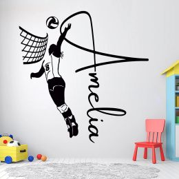 Stickers Vinyl Wall Decal Home Decoration Boys' Football Player Name Football Player Personalised Customizable Removable G151