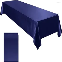 Table Cloth Rectangular Glossy Silk Tablecloth Cover 2024 Solid Color Satin Party