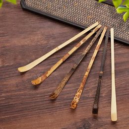 Tea Scoops Wood Cooking Utensil Leaf Matcha Sticks Teaware Spice Gadget Spoon Black Bamboo Kitchen Tool