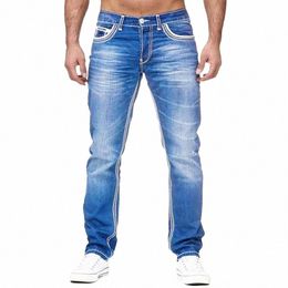jeans For Men 2023 Classical Casual Man Pants Blue Daily Straight Busin Denim Trousers Fi Streetwear Autumn Men Clothing F8HP#