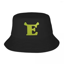 Berets Shrek Letter E Name Bucket Hat Panama For Man Woman Bob Hats Autumn Fisherman Summer Beach Fishing Unisex Caps
