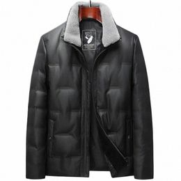 batmo 2023 new arrival winter top quality 90% white duck down jackets men,waterproof leather coat men HS997 e2W7#