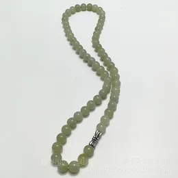 Pendants Hetian Round Beads Necklace Clavicle Chain Jade Ornament Accessories