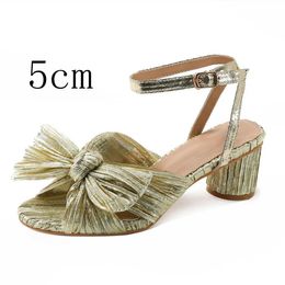 Sandals New 2023 Summer Woman Super High Heel with Butterfly-knot Sweet Lady Office Shoes Plus Size 35-46 H240328FL93