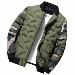 mens Winter Jackets Coats Outerwear Clothing 2023 Men Camo Bomber Jacket Men's Windbreaker Thick Warm Male Parkas Military 98b7#