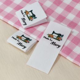 accessories Sewing labels / Custom brand labels, Clothing labels, Sewing, Fabric 100% cotton, custom text (FR083)