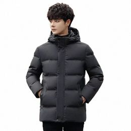 warm White Goose Down Jacket Men Winter Warm Solid Color Hooded Down Coats Thick Down Parka Male Top Quality Winter Outdoor Coat B2y1#