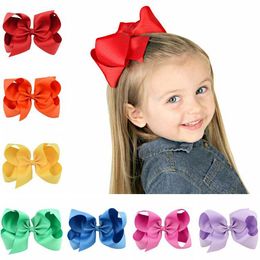 6 inch 40colors kids bow hair clip Headwear candy Colours hot sell hair accessories decoration brithday christmas gift