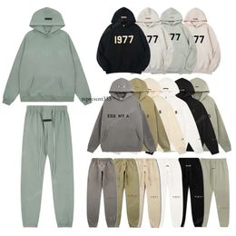 Essentals Hoodie Fashion Fagco Fog della felpa con cappuccio 1977 da uomo con cappuccio da donna Pullover hip hop tracce di pantaloni sovradimensionati set Ladys Casual Ladys Jumpers Goody