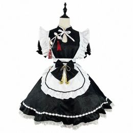 chinese Chegsam Dr Women Anime Halen Plus Size Maid Cosplay Costumes Gothic Lolita Bowknot Tassels Waitr Uniform New J83S#