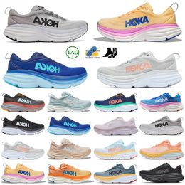 2024 hokka Cliftoon 9 Athletic Running Shoes hokkas Boondi 8 Carboon X 2 Sneakers Shock Absorbing Road Fashioon Mens Womens Top Designer Women Men big size 47 48