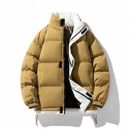 lightweight Puffer Men Winter Thickened Jacket Warm Casual Bread Clothing Couple Stand-up Collar Down Cott Jackets Male coat Z71L#