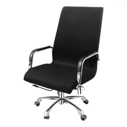 Chair Covers WINOMO Rotating Armchair Slipcover Removable Stretch Computer Office Cover Protector (Black)