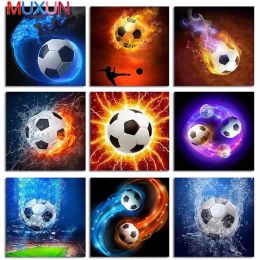 Gravestones 5d Diamond Painting Football Cross Landscape Diamond Mosaic Embroidery Picture Resin Diamond Draw Decor Painting Bh112