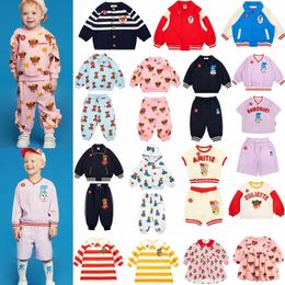 Korean Baby Bebe Sweatshirts and Casual Pant Set Sweet Girl Dress Kids Long Sleeve Sweaters Boy Jacket Outwear Clothing 240314