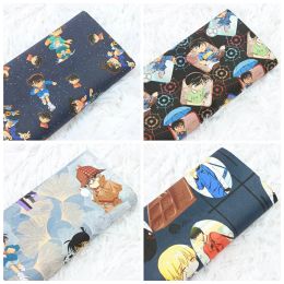 Fabric Anime Conan Detective Print Cotton Fabric By The Yard for Tissue Sewing Quilting Fabrics Needlework Material DIY Handmade