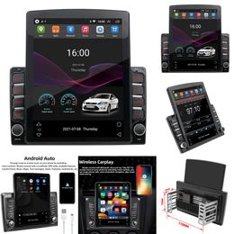 Upgrade 10'' Touch Screen Apple Carplay Android Auto Monitor Car Stereo Video Player 2G+32G Double Din GPS Navigation Bluetooth Vehicle Radio with 2.5D Tempered Glass