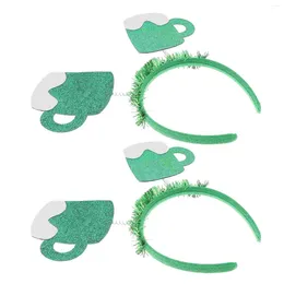 Wine Glasses 2 Pcs Beer Headband Hat Accessories Party Bopper Make Headdress Hair Hoops Cloth Funny Headbands