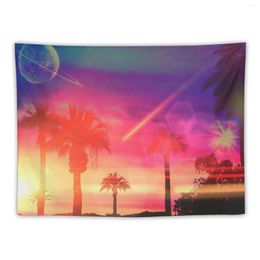 Tapestries Neon Beach Tapestry Decoration Bedroom Decorations For Your Room Aesthetic Decor Kawaii