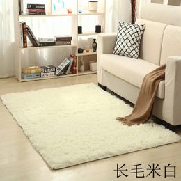 Carpets Modern Silk Sofa Bedroom Carpet Living Room Bedside Blanket Black