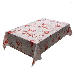 Table Skirt Halloween Decorations Horror House Decor Blood Handprint Tablecloth Bloody Apron Scary Accessory