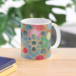 Mugs Gilt & Glory - Colorful Moroccan Mosaic Coffee Mug Cups For Tea Thermo