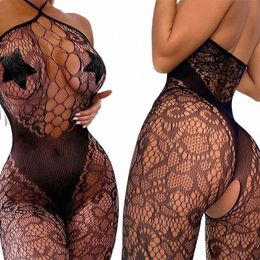 hot Sexy Lingerie Women Body 2024 Erotic Bodystocking Underwear Crotchl Porn Sleevel Bodystockings Women's jumpsuit 131K#