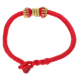 Charm Bracelets 1Pcs Fashion Handmade Red Rope Thread String Bracelet Anklet Braided Charms For Lover Couples (16cm)