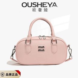 Stores Export Designer Shoulder Bags High End Bowling Handbag with Fashionable Texture Single Crossbody Bag Celebrity Matching Macron Colour Pillow