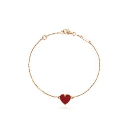 lucky clover heart bracelet brand letter-V cleef tennis chain charm bracelets mens designer Jewellery for women party Christmas Pres304B