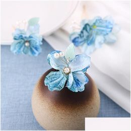 Hair Clips Barrettes Ancient Big Peony Flower Hairpin Women Accessories Pins Bridal Headpiece Pearl Jewellery Headdress Drop Delivery Ha Otxqp