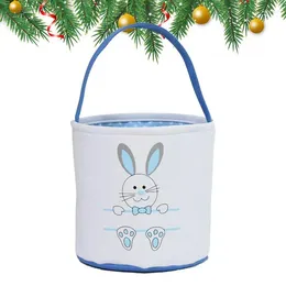 Gift Wrap Cute Easter Bucket Egg Baskets Tote Bags Large Capacity & Reusable For Kids Boys Girls At