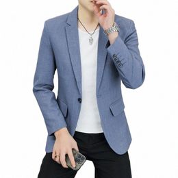 boutique Fi Gentleman British Style Casual Everything Elegant Comfortable Solid Colour Marriage Busin Slim Career Blazer a4BN#