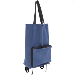 Storage Bags Collapsible Trolley Folding Grocery Bag Shopping Travel Organizer Large Capacity Laundry Foldable Trailer