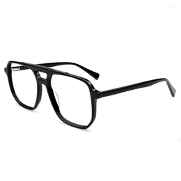 Sunglasses Frames Acetate Eyeglasses Prescription Optical Frame Man Full Rim Spectacel Fashion Myopia Glasses With Spring Temple Double