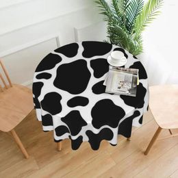 Table Cloth Animal Skin Round Tablecloth Black Protection Funny Events Christmas Party Graphic Cover