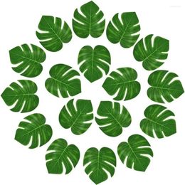 Decorative Flowers 24 Pcs Artificial Tropical Leaves Hawaiian Luau Party Decor For Safari Jungle Beach Theme Birthday Decorations Supplies