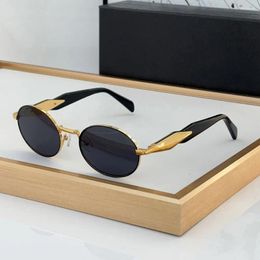 Sunglasses 2024 High Quality Oval For Men Black Designer Summer Beach Resort Party