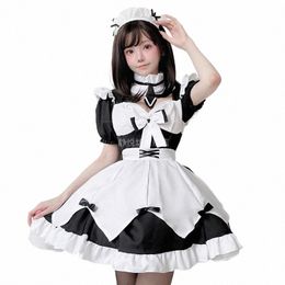 plus Size Maid Cosplay Cat Girl Black and White Sexy Low Cut Maidservant Suit Princ Dr Lolita 4piece Subdue Temptati n13m#
