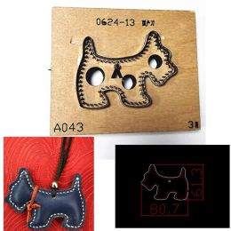 Coffeeware Leather Handcraft Puppy Pendant Wooden Cutting Die Making Decor Supplies Dies Template Suitable for Common Diecutting Hines