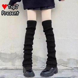 Women Socks Women's Lolita Y2k Punk Gothic Harajuk Spicy Girls JK Medium Milk White Black Long Tube Ball Knee Length Cover