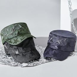 Flat Cap for men Jacquard Camouflage Print Military Hat Cap Army Hat Cap Military Hats Army Hats Cadet Hat Cap for Men