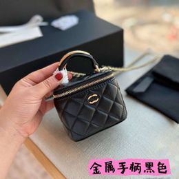 wallet luxury bag chanelace 2024 Box Bag Mini Makeup Bag Handheld Box Bag Mouth Red Bag Advanced Lingge Chain Bag Crossbody Bag