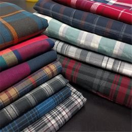 Fabric Plaid Fabric Twill Cotton By Meters for Dress Shirts Sheet Pajamas Diy Sewing Cloth Breathable Comfortable Soft Black White Red