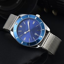 Luxury montre de luxe superocean fashion watch designer classical famous wrist watches high quality mens watch blue black quartz movement orologio uomo sb079