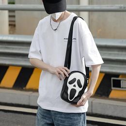 Storage Bags Ghost Bag Anime Shoulder One Crossbody Halloween Wallet Cute Phone Adjustable Waterproof Small Body