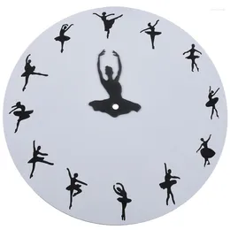 Wall Clocks Ballet Time Clock Ballerina Dancer Decorative Watch Girls Room Dancing Studio Decor Dancers Gift