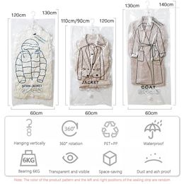 Storage Bags For Bag Clothes Hanging Vacuum Compressed Hanger With Bagcloset Wardrobe Seal Clear Space 1pc Organizer Saving