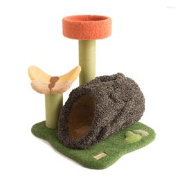 Dog Apparel Real Butterfly Flowers Cat Climbing Frame Tree Hole Castle Nest Integrated